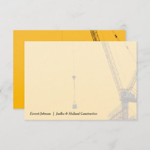 Cartão De Notas Mínimo da grua sunset Indústria da construção