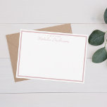 Cartão De Notas Mínimo de Tipografia Script Casual Pastel Rosa<br><div class="desc">Um cartão de nota minimalista de tipografia moderno e casual no tema cor-de-rosa e branco pastel.</div>