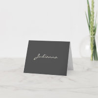 Mínimo - Moderna Caligrafia - Nome Branco Negro