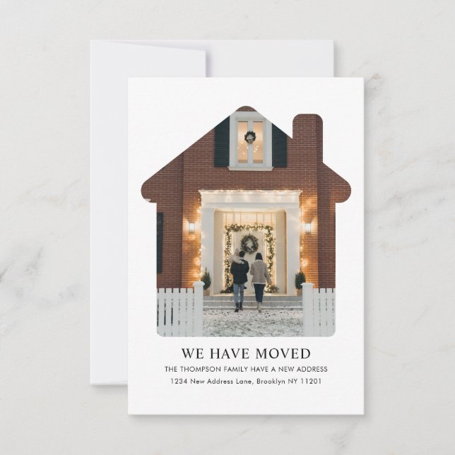 Cartão De Notas Mínimo ORÇAMENTO Mudámos Novas Transferências de F (Frente)