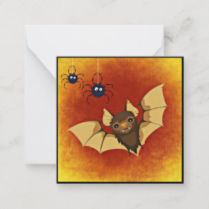 Cartão De Notas Miniplaca de Halloween para aranha e mordeiros