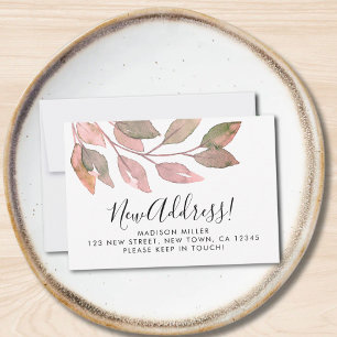 Cartão De Notas Miniplaca de lançamento de novo endereço de orçame