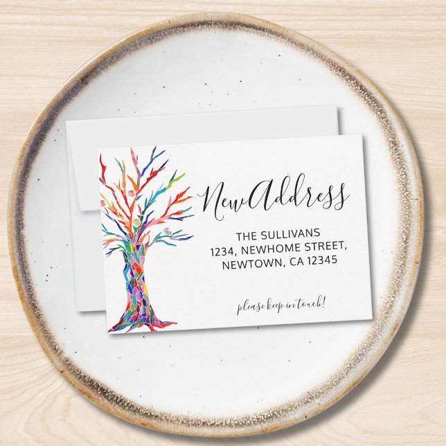 Cartão De Notas Miniplaca de lançamento de novo endereço de orçame (Criador carregado)