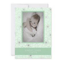 Mint Wildflowers Silver Photo Naming Ceremony