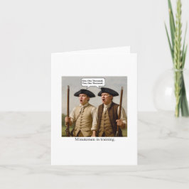 Cartão De Notas Minutemen em treinamento.