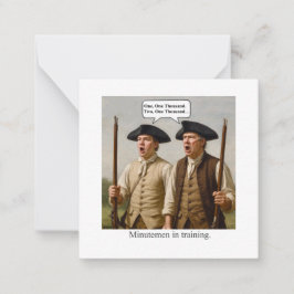 Cartão De Notas Minutemen em treinamento.
