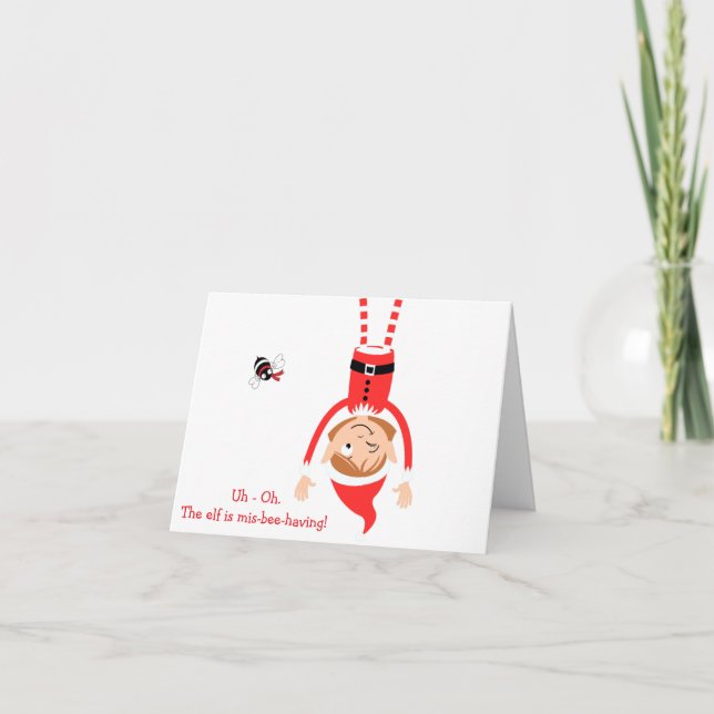 Cartão De Notas Mis-Bee-Having Elf Holiday Note Cards (Frente)