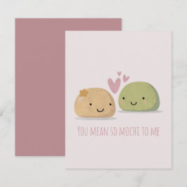 Cartão De Notas Mochi Fofo Dia dos Namorados