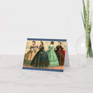 Cartão De Notas Moda alemã de 1861