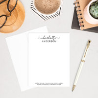 Modern Black Custom Calligraphy Name Business