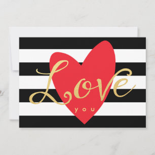 Cartão De Notas Modern Love You Vazio Note Card