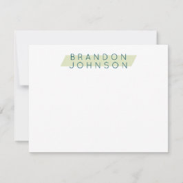 Cartão De Notas Modern Mens Personalizados