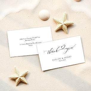 Cartão De Notas Modern Script Heart Wedding Budget Obrigado