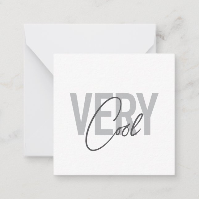 Cartão De Notas Modern, simple, cool typography of Very Cool (Frente)