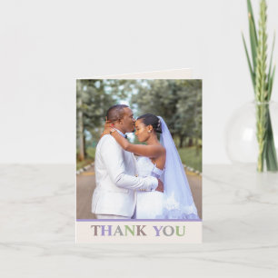 Cartão De Notas Moderno Amor Agradecimento de Casamento Personaliz