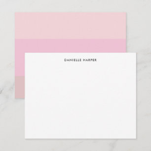 Cartão De Notas Moderno Chic Rosa Pastel Rosa Pálido