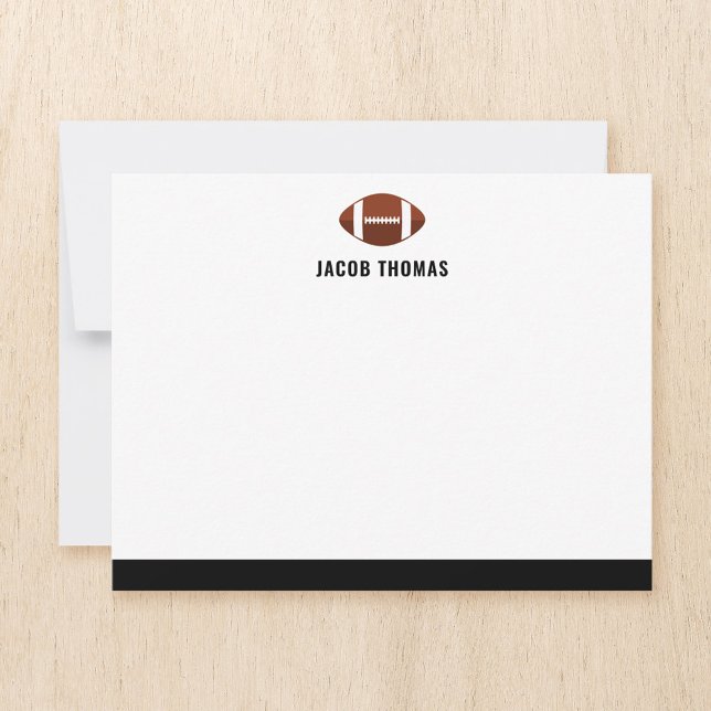 Cartão De Notas Moderno Futebol Personalizado Flat (Criador carregado)