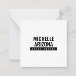 Cartão De Notas Moderno minimalista em preto e branco