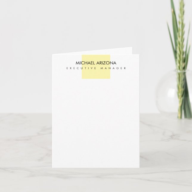 Cartão De Notas Moderno Minimalista Simples Plano (Frente)