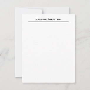 Cartão De Notas Moderno Simples e Simples Profissional Minimalista