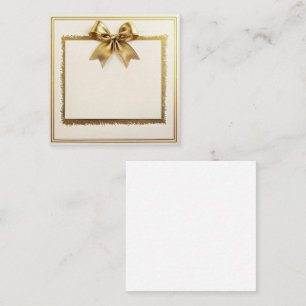 Cartão De Notas Moldura Elegância Dourada