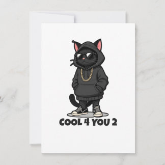 Cartão De Notas Moletom Cool Cat – Design Divertido de Gato de Str