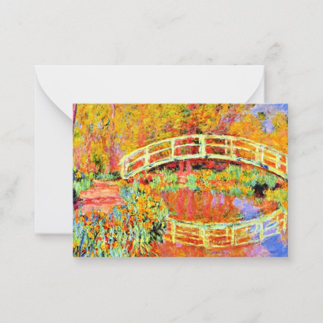 Cartão De Notas Monet - A Ponte Japonesa em Giverny (Frente)