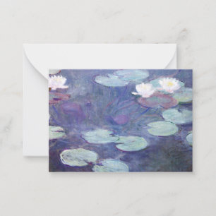 Cartão De Notas Monet - Lírios Rosa