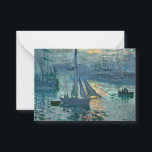 Cartão De Notas Monet - Sunrise (Marinha), pintura de arte<br><div class="desc">Sunrise (Marinha),  pintura de belas artes pelo Impressionista Francês Claude Monet</div>