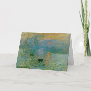 Cartão De Notas Monet Sunrise Painting Stationary Notecards