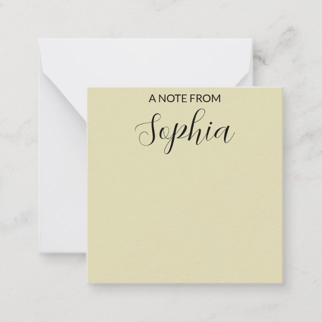 Cartão De Notas Monogram Calligraphy Blush Note Card (Frente)