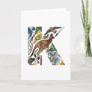 Cartão De Notas Monogram "K" note card