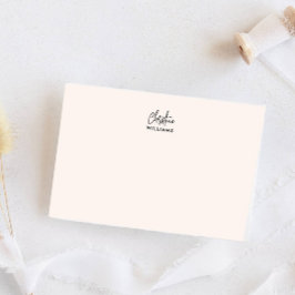 Cartão De Notas Monograma de Assinatura Script manuscrito Cor-de-r