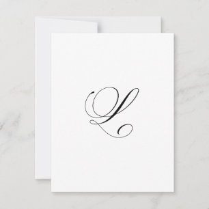 Cartão De Notas Monograma de Letra Minúscula Personalizado "L"
