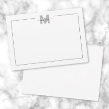 Monograma de Nome Caligrafia Script Preto Branco