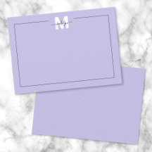 Monograma de Nome da Caligrafia em Script Roxo