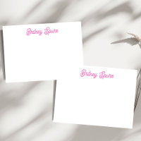 Monograma e Nome Personalizados Rosa Neon Moderno