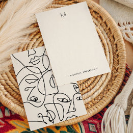 Cartão De Notas Monograma e Papel de Carta do Abstrato moderno