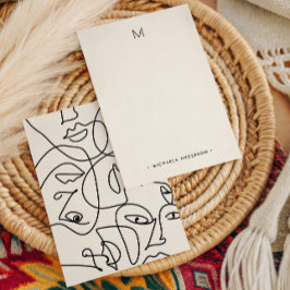 Cartão De Notas Monograma e Papel de Carta do Abstrato moderno