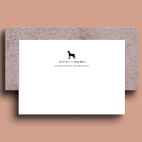 Monograma Elegante de Cachorro Negro Grande Passei