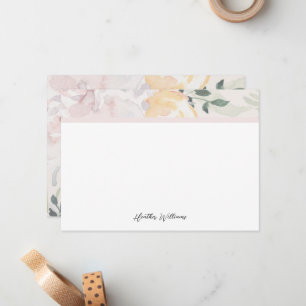 Cartão De Notas Monograma Floral
