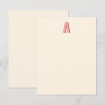 Monograma Inicial da Tipografia Retro Cor-de-Rosa 