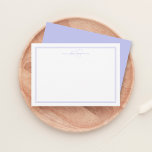 Cartão De Notas Monograma Minimalista Púrpura do Pastel - 2 Borda<br><div class="desc">Monograma Mínimo Simples e Púrpura de Pastel Dois Cartão de Nota de Fronteira perfeito para chefes,  consultores,  profissionais ou empresários.</div>