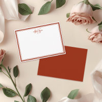 Monograma Minimalista Vermelho Escarlate Simples D