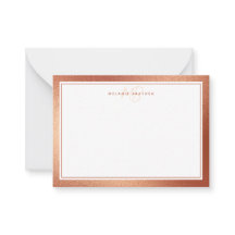 Monograma Mínimo de Folha de Ouro rosa Faux Monogr