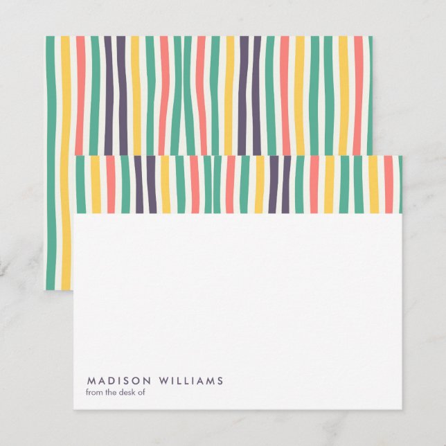 Cartão De Notas monograma,nome, (Frente/Verso)