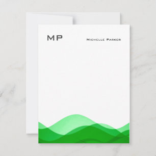 Cartão De Notas Monograma profissional simples Minimalista