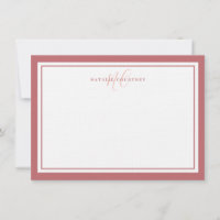 Monograma Script Dois Bordo Pink Elegante