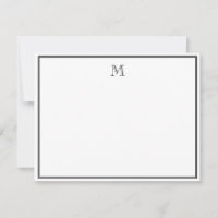Monograma Vintage com Borda Dupla Preta