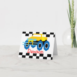Cartão De Notas Monster truck Notecard